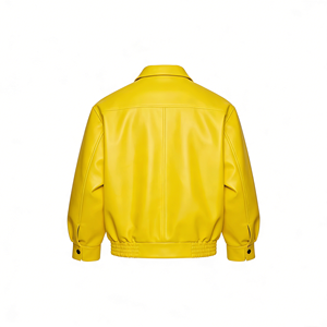 <span class=keywords><strong>Chaqueta</strong></span> <span class=keywords><strong>de</strong></span> <span class=keywords><strong>Cuero</strong></span> PU Casual para <span class=keywords><strong>Hombre</strong></span>, Talla Grande, Estilo Bomber, Resistente al Viento, para Motociclismo, OEM - Product Image 2
