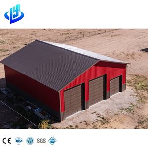 钢结构建筑红色铁架预制金属建筑套件商业仓库车间PBR板R板重型 - Product Image 2