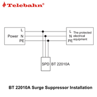 Parasurtenseur AC T2+T3 275V/320V 5-10kA 10kV/20kV, dispositif de protection contre les surtensions (SPD) pour éclairage LED