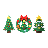 Perles en silicone 3D Bonhomme de neige de Noël, accessoires DIY pour bracelets, sangles de téléphone, porte-clés, vente en gros, perles de Noël personnalisées