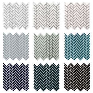 Tùy chỉnh mới nhất hiện đại xương cá sứ gốm Gạch Mosaic cho trang trí nội thất — ảnh 1