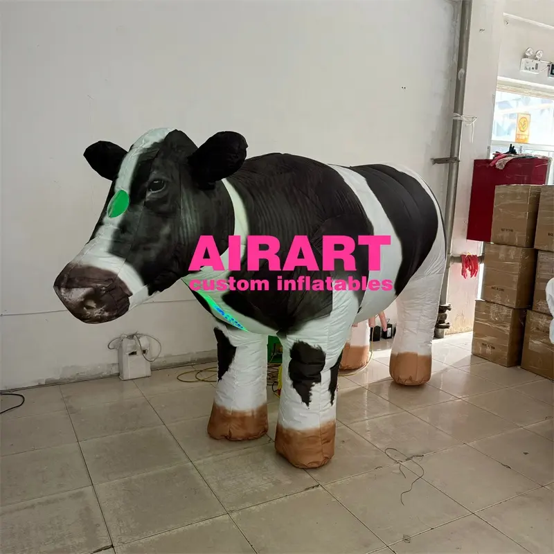 custom made shape inflatable dairy cow inflatable cow puppet