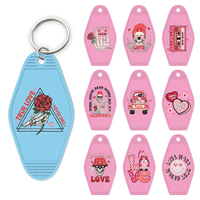Aimé à la mort squelette Rose haute qualité étanche UV DTF autocollants pour Motel hôtel porte-clés blancs XOXO saint valentin