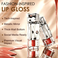 Gloss à lèvres personnalisé pour filles avec tube ondulé, personnalisation du logo, gloss à lèvres sur mesure