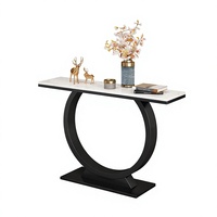 Table d'entrée en marbre, étagère murale, console longue et étroite, armoire décorative, style moderne minimaliste, subtilement luxueux, fabriqué en Chine