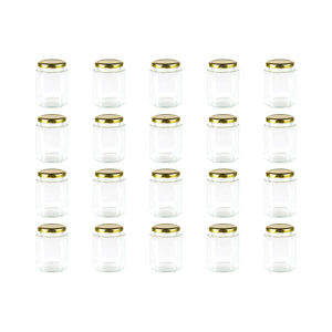 Wholesale Eco-Friendly High White Clear Food Grade Glass <b>Jars</b> Food Safety Certified Honey Jams Jelly Cake Sugar Storage Metal - Product Image 1