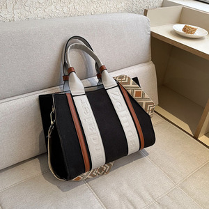 Nuevo Bolso de Lona de Gran Capacidad con Diseño de Color en Contraste, Bolso de Mano Moderno para el Trabajo y Viajes, Bolso Tote Tanjing - Product Image 2