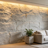 Panneau mural moderne en pierre culturelle artificielle PU pour hôtel, salle de bain, cuisine – Dalle 3D épaisse, durable, imperméable et écologique