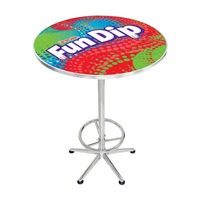 Table haute ronde en métal personnalisée avec base pour bars, pubs et discothèques – Promotion OEM