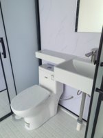 Dosettes de salle de bain modernes personnalisables Cabines de douche modulaires Toilettes préfabriquées pour hôtels bureaux Salles de bain portables