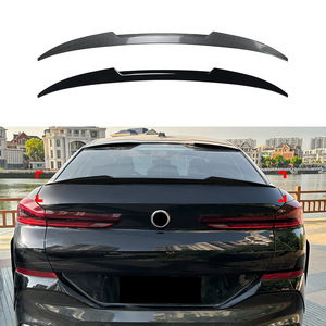 Bmw M4 Blade Style Rear Wing Spoiler Piano <b>Black</b> Carbon Fiber Texture ABS Rear <b>Trunk</b> Exterior Modification - Product Image 1