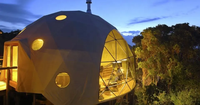 Tenda Dome untuk Berkemah Rumah Dome Geodesik Transparan Jernih untuk Glamping Luar Ruangan, Hotel, dan Taman