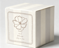 Boîte d'emballage cosmétique en papier rigide recyclable, écologique, personnalisée, avec dessin de fleurs, doublure en éponge, fermeture magnétique