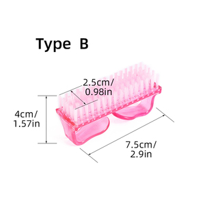 Brosse jetable pour nettoyer la poussière des ongles, manche en plastique souple, outil de manucure et pédicure en corne de vache - Product Image 4
