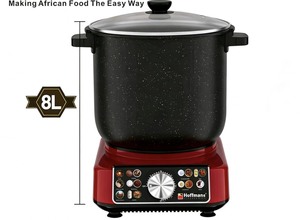 Mélangeur Alimentaire Automatique Chauffant Antiadhésif Viral Hands-Free Hoffmans HM-8868 8L pour Fufu et Pâte d'Igname 1000W - Product Image 5