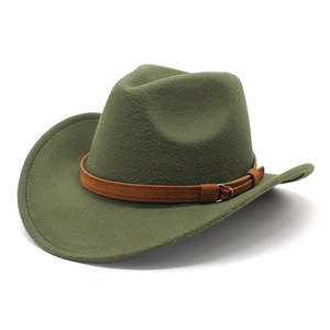 Sombrero de <span class=keywords><strong>Vaquero</strong></span> <span class=keywords><strong>Blanco</strong></span> de Fieltro de Pelo con Ala Ancha Estilo Occidental Australiano para Exteriores - Product Image 4
