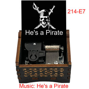 Caja Musical de Madera con Manivela de la Película Piratas del Caribe, Movimiento Musical de Cuerda, Regalo de Madera Especial y Adorable para Cumpleaños de Amigos - Product Image 6