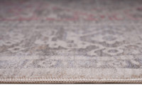 Tapis rectangulaire tissé d'intérieur classique contemporain Tapis gris rose Lavable en machine Motif abstrait fabriqué à la machine