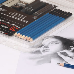 Hete Aanbieding Lage Prijs Professionele Schets- en Tekeningpotloden 26 stuks PVC Etui Verpakt Schetspotloodset voor Kunstenaars en Hobbyisten - Product Image 5
