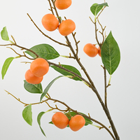 Branche d'orange artificielle de haute qualité en gros, 97 cm, pour accessoires de photographie, présentation en cuisine, décoration de table à domicile