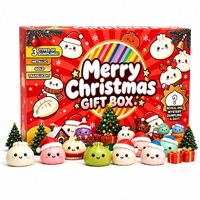 Nouveau Calendrier de l'Avent et Boîte Mystère de Noël de Haute Qualité du Guangdong, Jouets Squishy à Presser pour Enfants, Cadeau de Noël