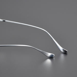 Modello quadrato intagliato Ultra leggero puro titanio argento grigio Premium qualità superiore trasparente occhiali belli per gli uomini delle donne - Product Image 5