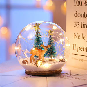 Boule de neige <span class=keywords><strong>en</strong></span> résine flocon de neige, boule de cristal avec lampe, alliance, couples romantique, pour garçons et filles, sans visage - Product Image 5