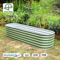 Bac à plantes surélevé en métal galvanisé pour jardinage en arrière-cour, idéal pour la culture des tomates
