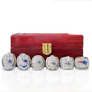 Juego de 6 Anillos Super Patriots 2001 <span class=keywords><strong>2003</strong></span> 2004 2014 2016 2018 de Piedra Natural, Aleación y Chapado en Oro, Anillo de Campeonato - Product Image 2