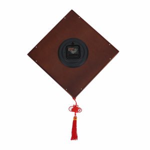 Chinese Style Wall Clock <b>Square</b> Wooden Silent <b>Battery</b> Powered For Living Room Bedroom Study Dining Room - Product Image 4