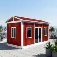 Casa Prefabricada de Acero de 20 pies/30 pies/40 pies, 2-3 Dormitorios, Diseño Moderno Ecológico e Impermeable, Baños Completos