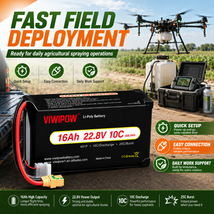 Batterie de drone agricole VIWIPOW 16000mAh 22.8V 10C pour protection des plantes, pack de batteries OEM ODM en gros - Product Image 5