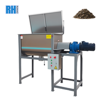 Mélangeur horizontal automatique à double ruban pour poudre d'alimentation avec pièces de contact en acier inoxydable 500L 1000L