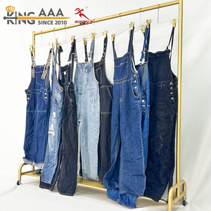 KungFu KingAAA: Fardos de Roupas Vintage Premium, Macacões Jeans Femininos, Roupas de Segunda Mão, Atacado de Roupas Usadas Mistas, Fornecedores - Product Image 1