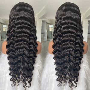 Peluca de Cabello Humano Virgen con Encaje HD, Pre-Plucked, Rizado Profundo, sin Pegamento, Peluca Frontal Completa de Encaje, Cabello Brasileño, Proveedor de Pelucas Frontales de Encaje HD - Product Image 2