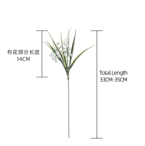 <span class=keywords><strong>ดอก</strong></span>ไม้พลาสติกสีขาวประดิษฐ์ดอก<span class=keywords><strong>ลิลลี่</strong></span> DY1-3648แห่ง<span class=keywords><strong>หุบเขา</strong></span>สำหรับตกแต่งบ้านและงานปาร์ตี้ - Product Image 6