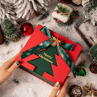 Boîte d'emballage populaire de luxe simple et créative en carton recyclable pour Noël, boîte cadeau de Noël, design gratuit, logo personnalisable