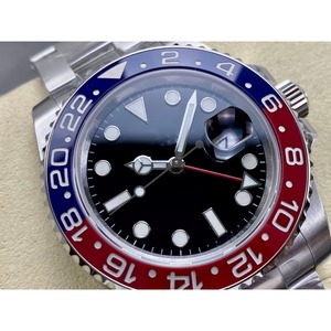 Montre mécanique étanche de super qualité, 41 mm, acier 904L, mouvement VS factory, montre Pepsi GMT rouge et bleue - Product Image 1