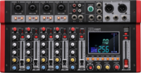 Mixer Audio Konsol Siaran Mini 4/6 Kanal Harga Pabrik TM untuk KTV Keluarga dengan Micro-USB Metal Prosesor Efek 256 Rekaman