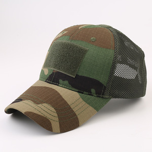 High Quality Outdoors Peaked Caps Wholesale Promotional Gift Caps Hats Custom LOGO Blank Camo Baseball Caps with Hoop Loop