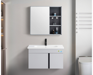 Penjualan terlaris khusus furnitur wastafel mode Modern kabinet cermin kamar mandi - Product Image 5