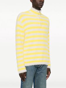 Personnalisez le pull en mohair décontracté à fermeture éclair de haute qualité pour hommes avec un pull rayé à la mode et un pull pour hommes - Product Image 2
