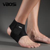 Attelle de cheville en néoprène VBOSI, compression réglable avec sangles pour la course à pied, l'entraînement et les sports, protection unisexe