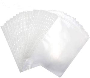 Protège-feuilles A4 à 11 trous en PP, pochettes de classement pour documents, chargement par le haut, lot de 100 - Product Image 1