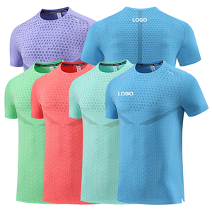 Ropa Deportiva Personalizada, Ajustada, para Fitness, Camisetas de Gimnasio para Hombre, Transpirables, para Correr, de Secado Rápido, con Logotipo Personalizado - Product Image 1