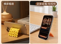 Support de téléphone pliable en silicone avec support universel réglable en métal antidérapant pour téléphone et tablette, vente en gros depuis Ningbo