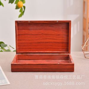 Caja de joyería de madera con tapa abatible retro, 18x10x5cm, organizador de almacenamiento con cierre magnético para colgantes y documentos, hecho en Shandong - Product Image 4