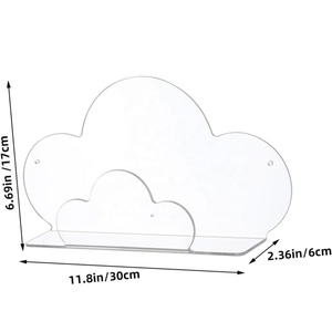 2Pcs Acrylic Đám Mây Cube Kệ Tường Lưu Trữ Nổi Giá Cho Hộ Gia Đình Hiển Thị Tổ Chức Cho Phòng Khách & Phòng Tắm Trang Trí - Product Image 2