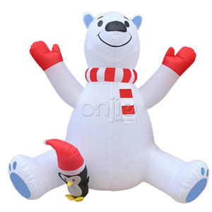 Adornos navideños de <span class=keywords><strong>oso</strong></span> <span class=keywords><strong>polar</strong></span> de peluche inflable gigante para centro comercial de envío de <span class=keywords><strong>restaurante</strong></span> - Product Image 5
