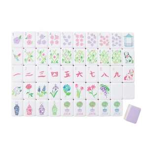 Mahjong americano de acrílico morado claro para 8/4 jugadores, pulido a mano, de alta calidad, listo para acampar y para picnics. - Product Image 2